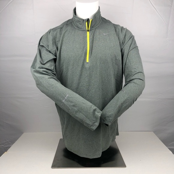 Nike Other - Gray Yellow Nike Running Long Sleeve Dri Fit Shirt
